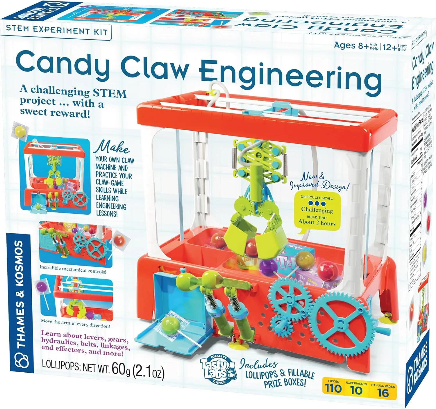 Thames & Kosmos Candy Claw Engineering STEM Experiment Maker Lab | Build Your Own Claw Machine | Learn Hydraulics & Engineering | Includes Lollipops | Toy of The Year Finalist | Difficulty: Advanced