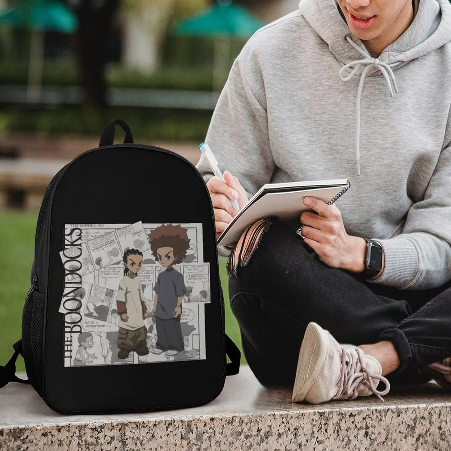 The Boonddocks Backpack Animated Travel Casual Daypack Cool Laptop Bags Cartoon Fans Multi-function Bookbags