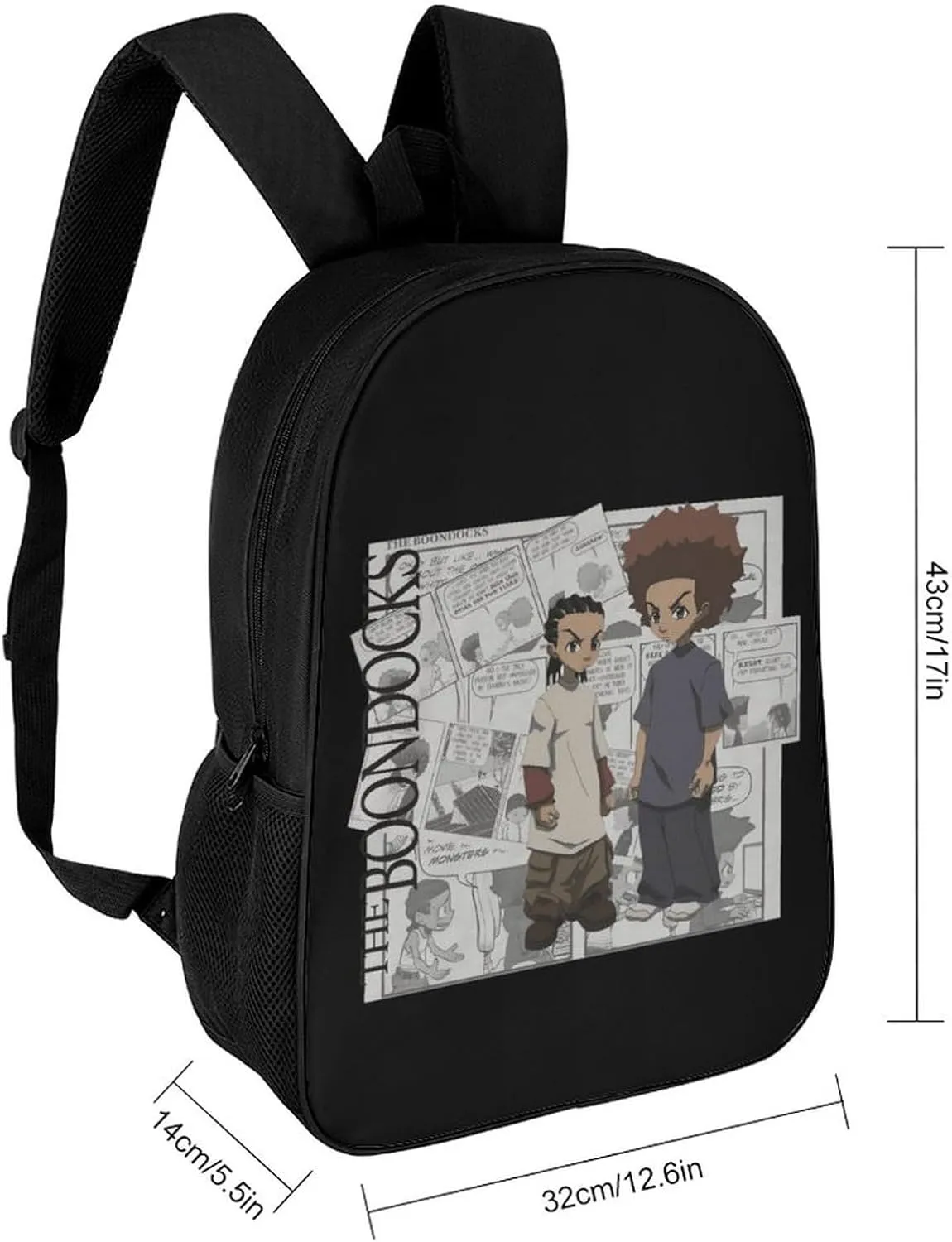 The Boonddocks Backpack Animated Travel Casual Daypack Cool Laptop Bags Cartoon Fans Multi-function Bookbags