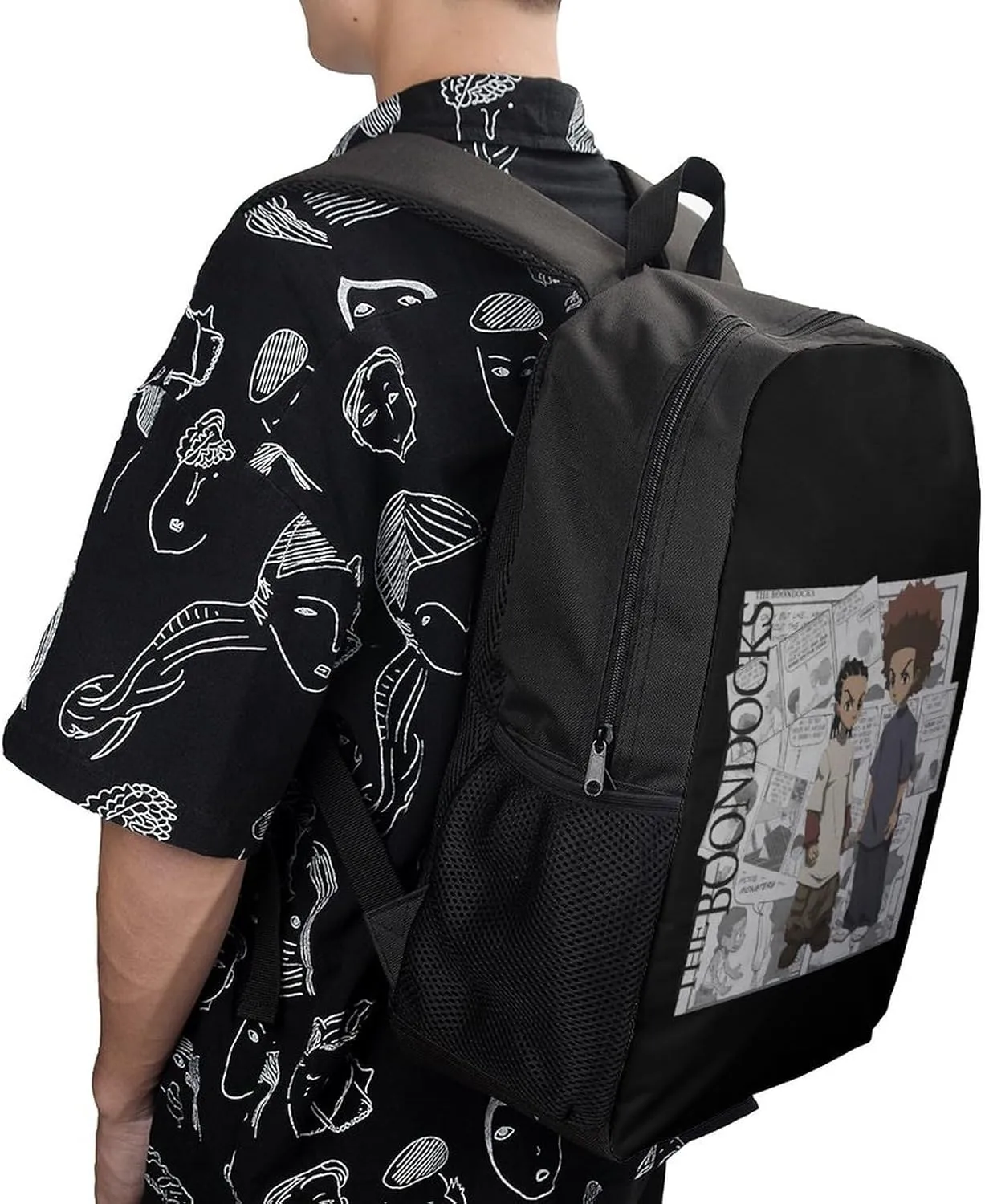 The Boonddocks Backpack Animated Travel Casual Daypack Cool Laptop Bags Cartoon Fans Multi-function Bookbags