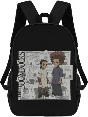 The Boonddocks Backpack Animated Travel Casual Daypack Cool Laptop Bags Cartoon Fans Multi-function Bookbags