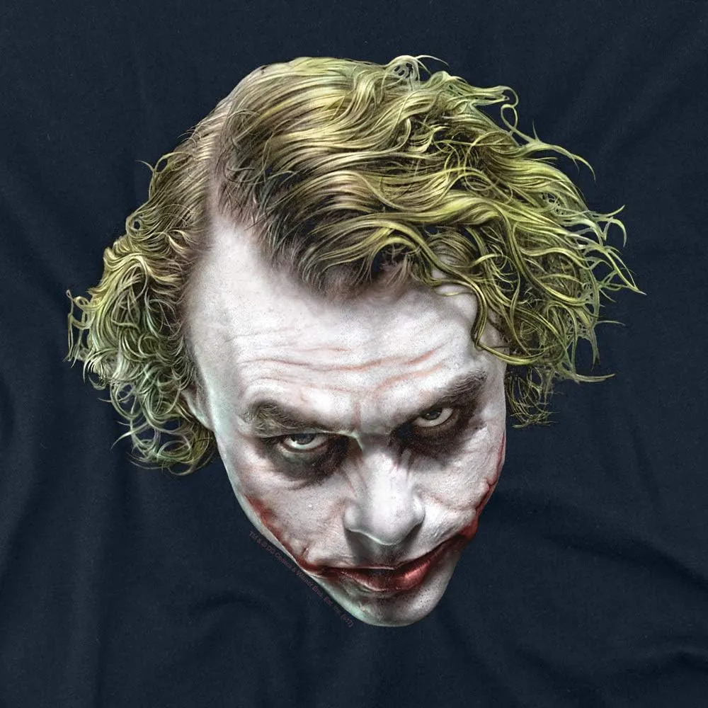 The Dark Knight Heath Ledger Painted Joker Head T Shirts & Stickers