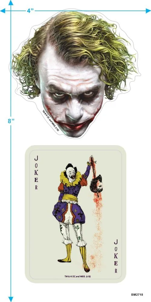 The Dark Knight Heath Ledger Painted Joker Head T Shirts & Stickers
