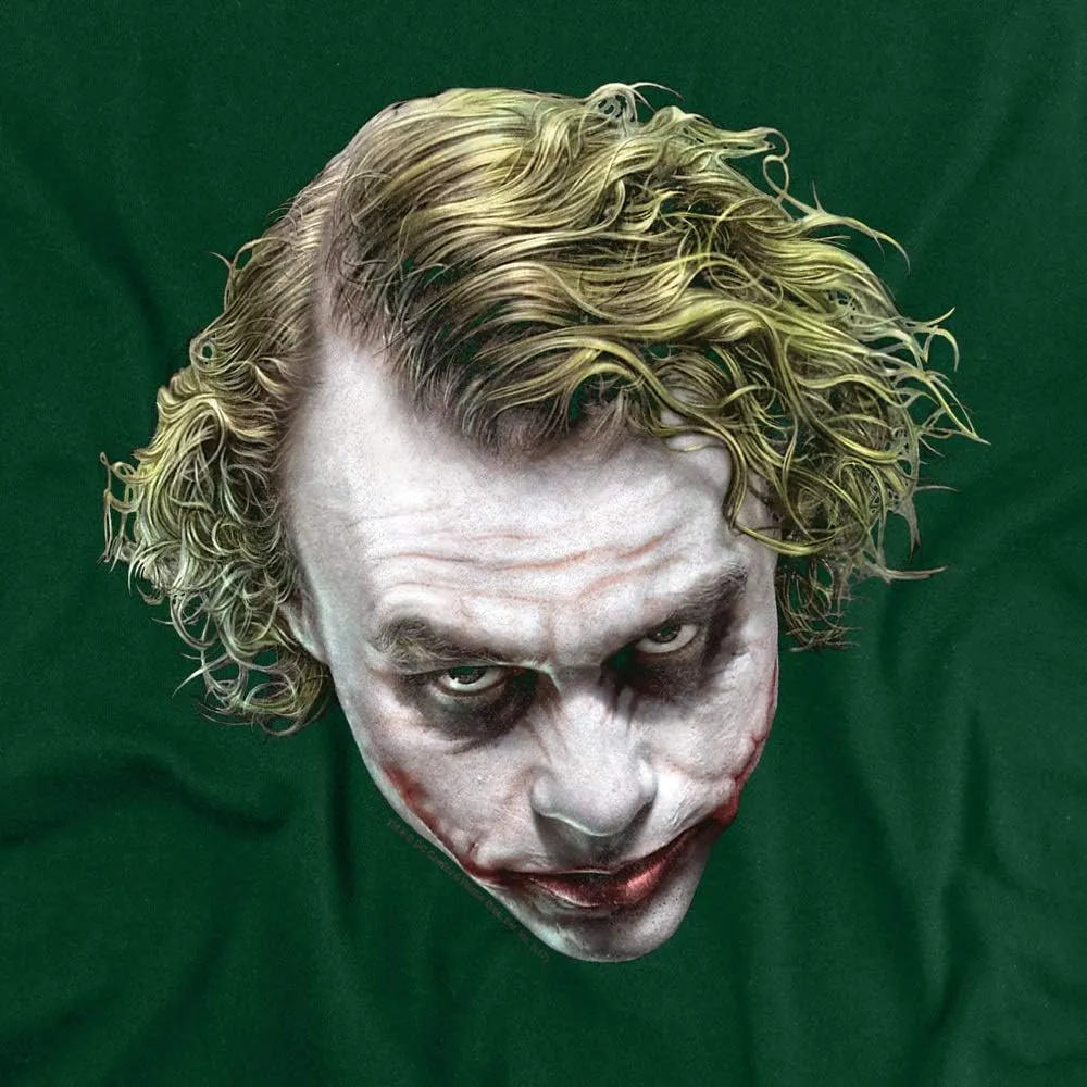 The Dark Knight Heath Ledger Painted Joker Head T Shirts & Stickers