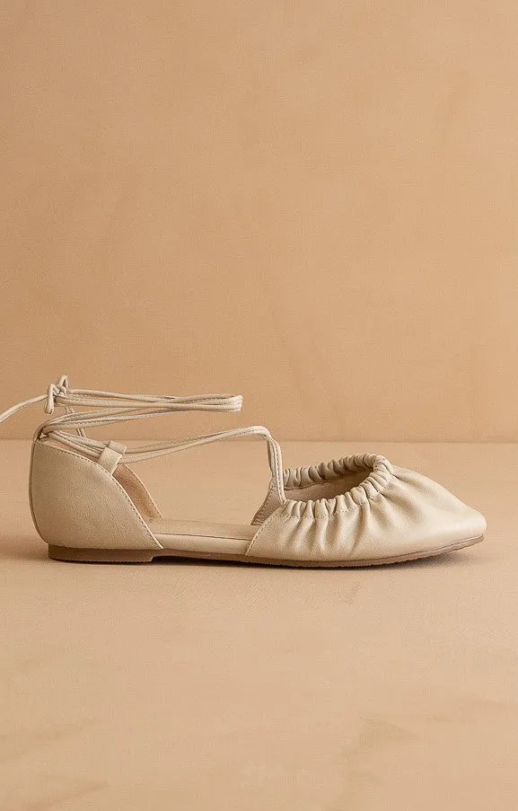 The Laney - Lace Up Ballet Flats