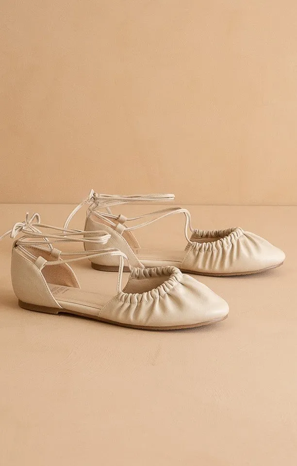 The Laney - Lace Up Ballet Flats