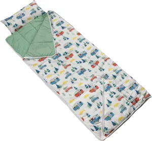 Thomas Payne Children’s Road Trip Sleeping Bag for Camping and Sleepovers with Durable Material, Zippered Closure, Built-In Carrying Tote, Machine Washable, Dryer Safe - 2022107837