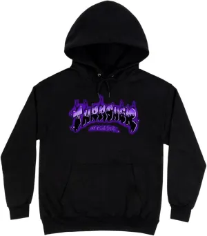 Thrasher Airbrush Hoodie - Black/Purple