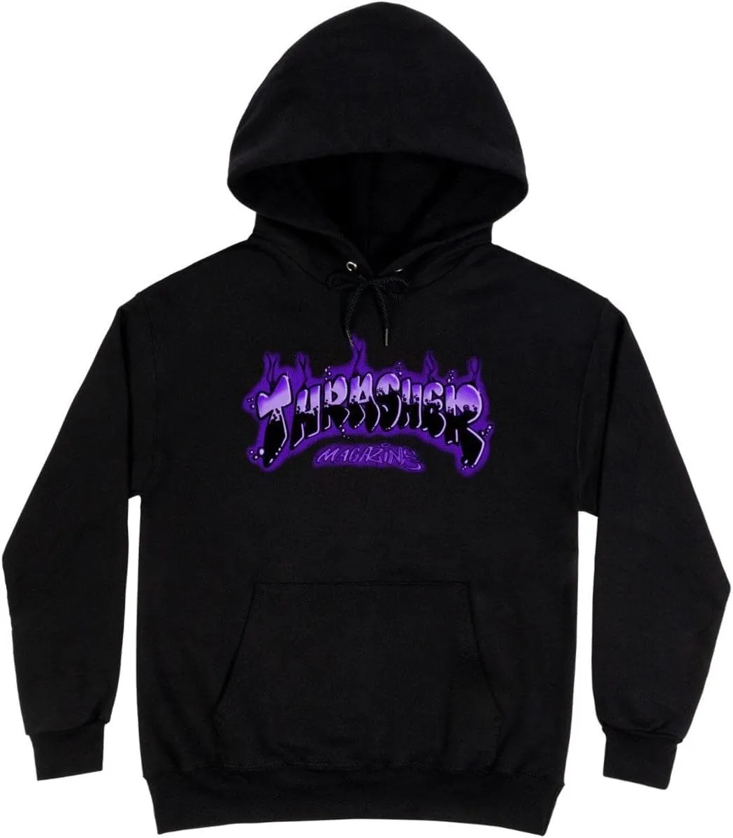 Thrasher Airbrush Hoodie - Black/Purple