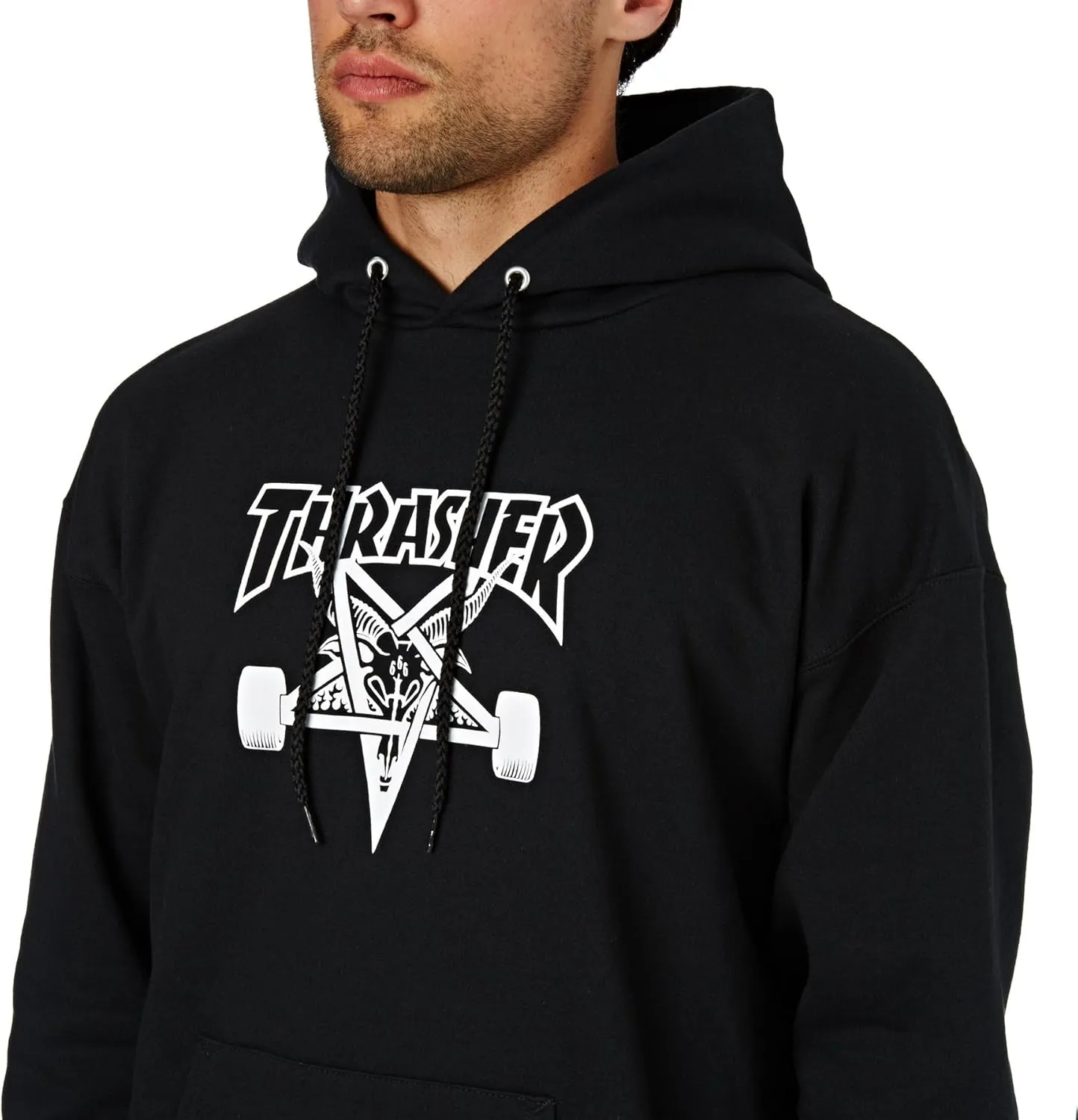 Thrasher Men's Skategoat Black Small Regular Fit Cotton Polyester Hoodie