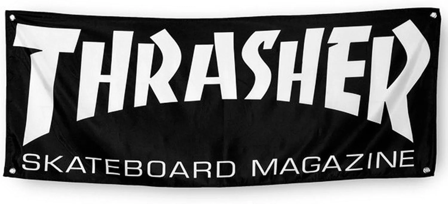 Thrasher Skateboard Magazine Mag Logo Cloth Banner