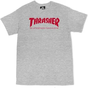 Thrasher Skateboard Magazine Men's S/S T-Shirt Skate Mag Skate Shirt, Gray, Size: XXX-Large