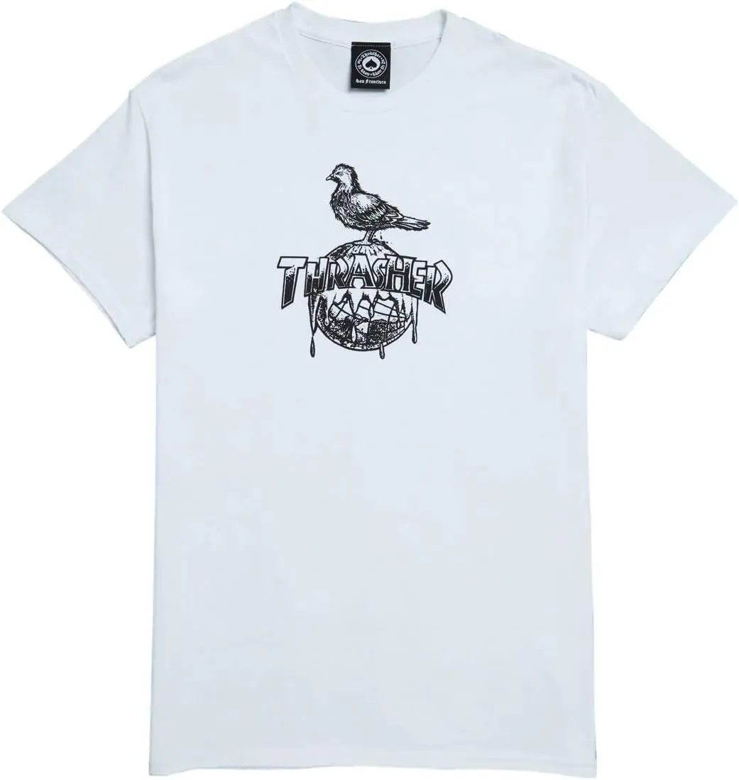 Thrasher Skateboard Magazine S/S T-Shirt Cover The Earth Skate Shirt