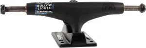 Thunder Trucks 147mm Night II Hollow Lights Black Skateboard Trucks - 5.25" Hanger 8.0" Axle with 1" Anodized Blue Hardware - Bundle of 2 Items