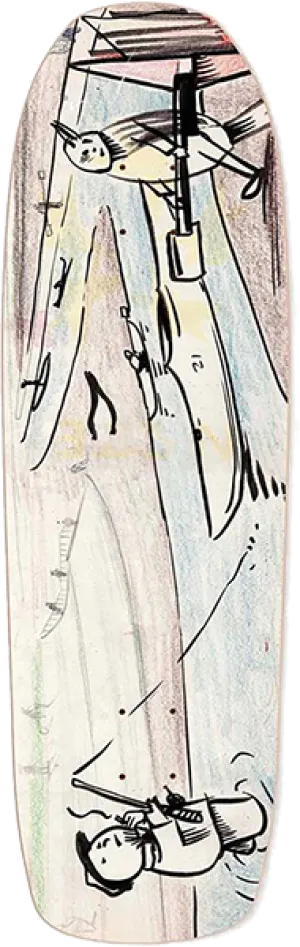 Thw Gone Fishin Skateboard Deck -9.5 DECK ONLY