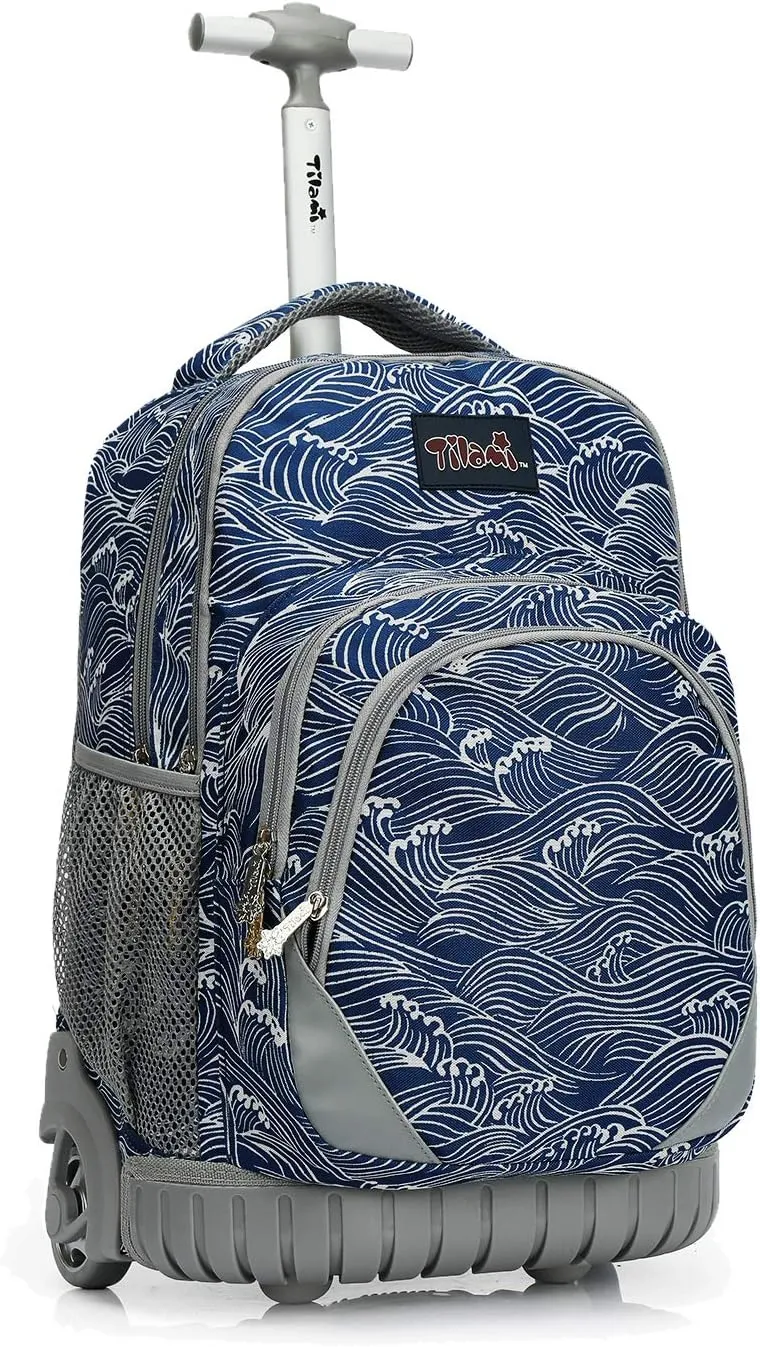 Tilami Rolling Backpack 19 inch Wheeled Boys Girls Travel School Student Trip…