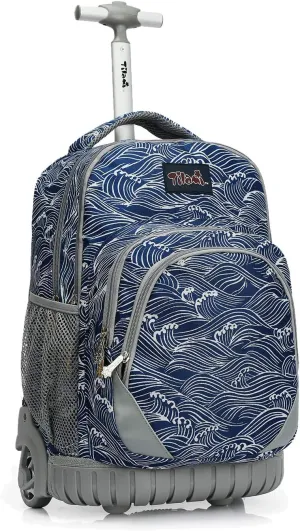 Tilami Rolling Backpack 19 inch Wheeled Boys Girls Travel School Student Trip…