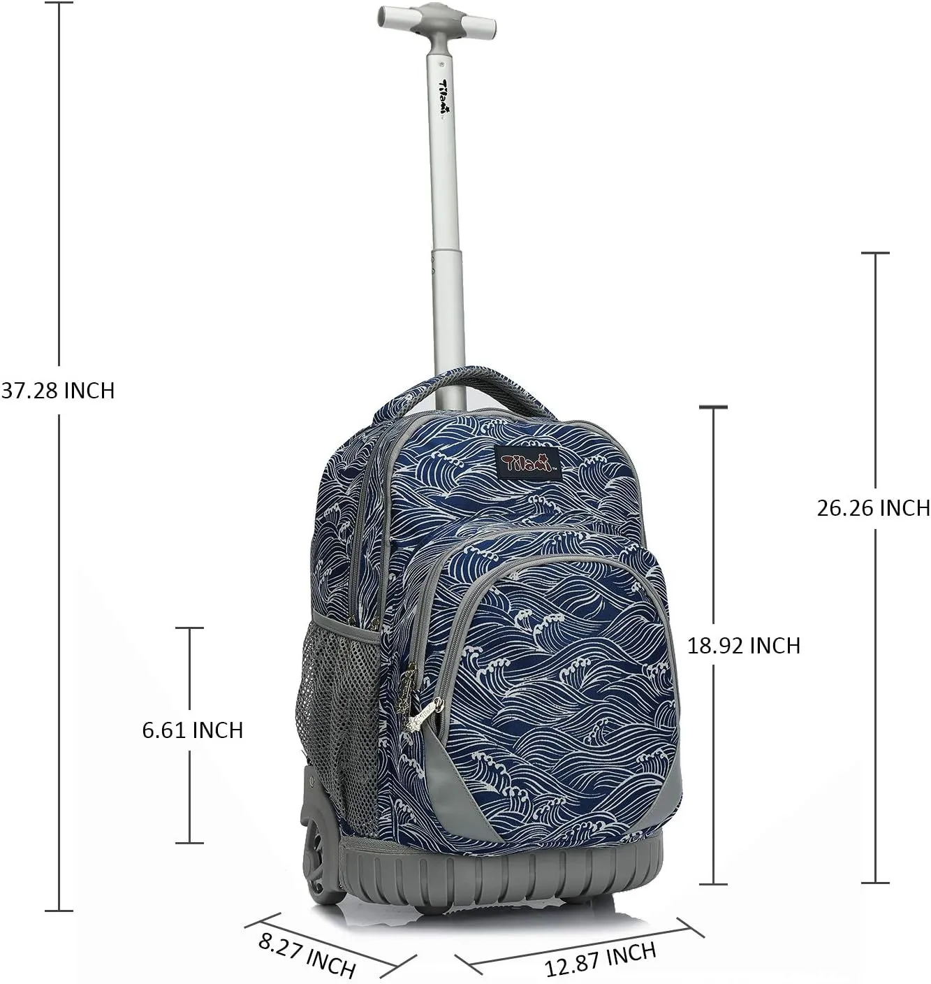Tilami Rolling Backpack 19 inch Wheeled Boys Girls Travel School Student Trip…