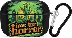 Time for Horror Funny Hard Case Compatible with Airpods Pro Earbuds Headset Cover Protective Storage Bag for Men Women
