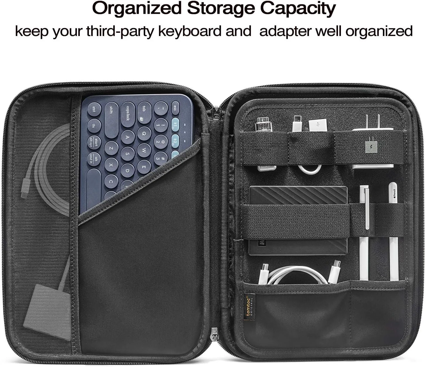 tomtoc Portfolio Case for 11 Inch iPad Pro M4, M2&M1 & iPad Air M3&M2, 2025 iPad A16, 10.9-in iPad Air 5 & iPad 10, Carrying Storage Sleeve Bag with Accessories Compartment