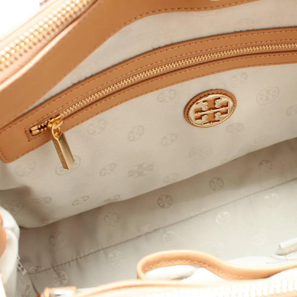 Tory Burch Robinson Double Zip Tote Bag- Black
