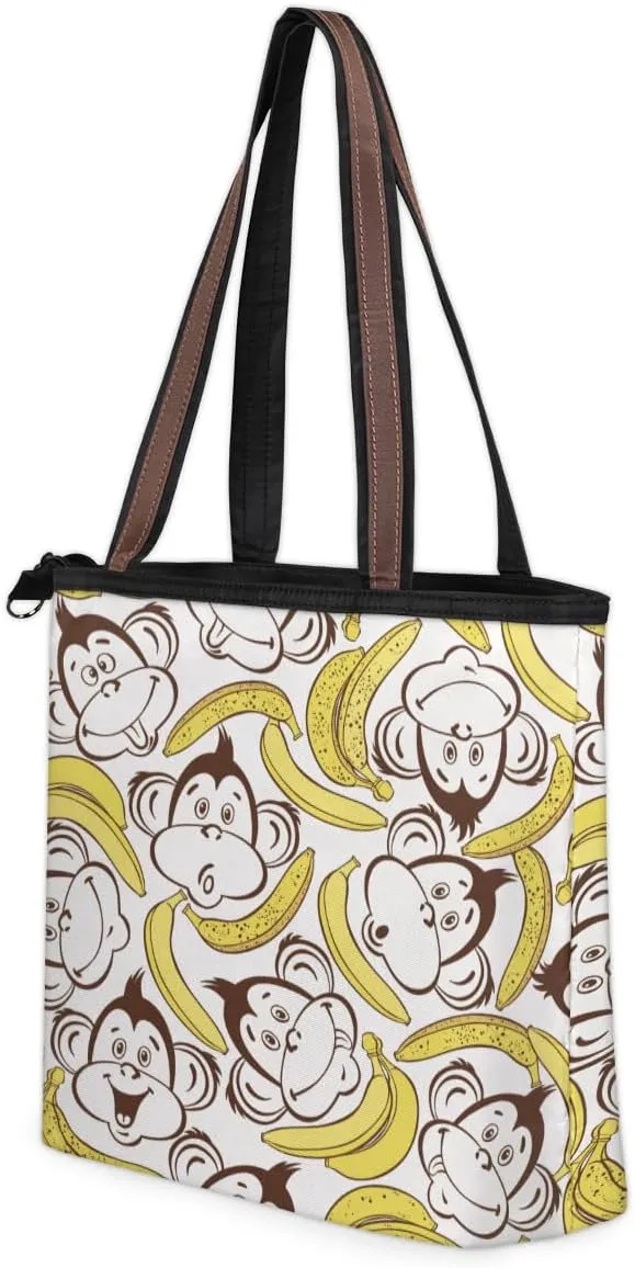 Tote Bag for Women with Zipper Large Capacity Top Handle Casual Shoulder Bag Handbag Reusable Shopping