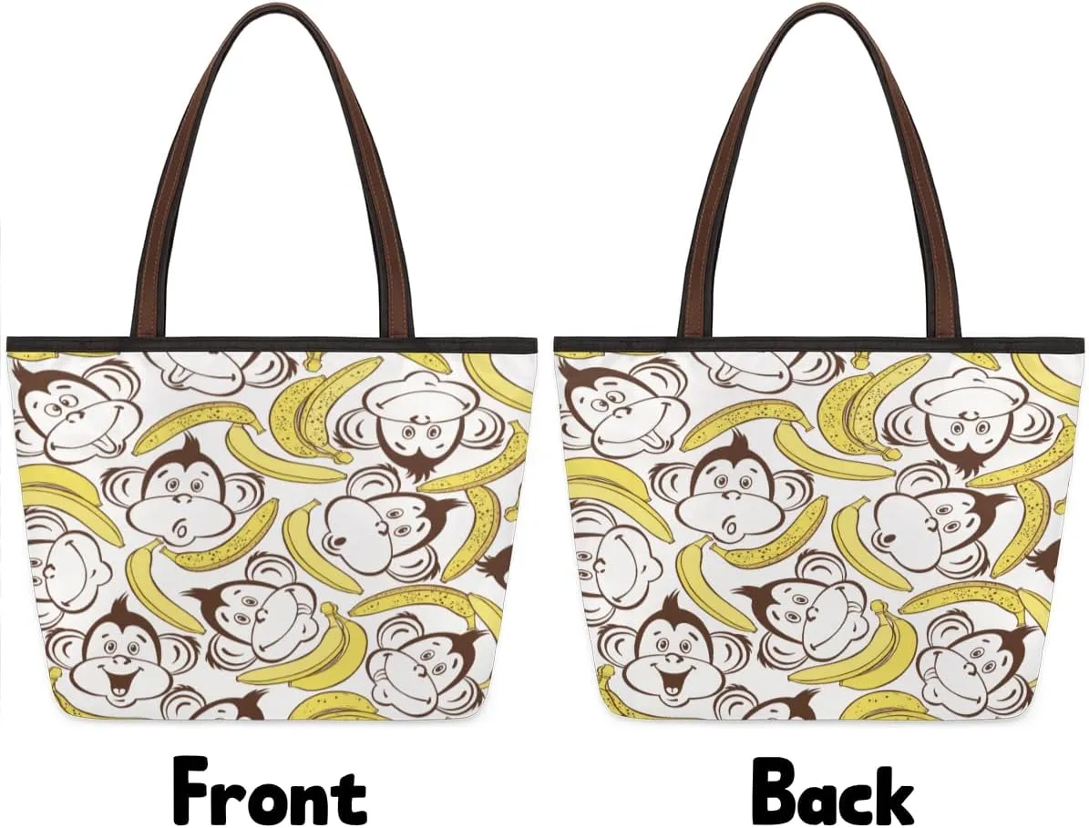 Tote Bag for Women with Zipper Large Capacity Top Handle Casual Shoulder Bag Handbag Reusable Shopping