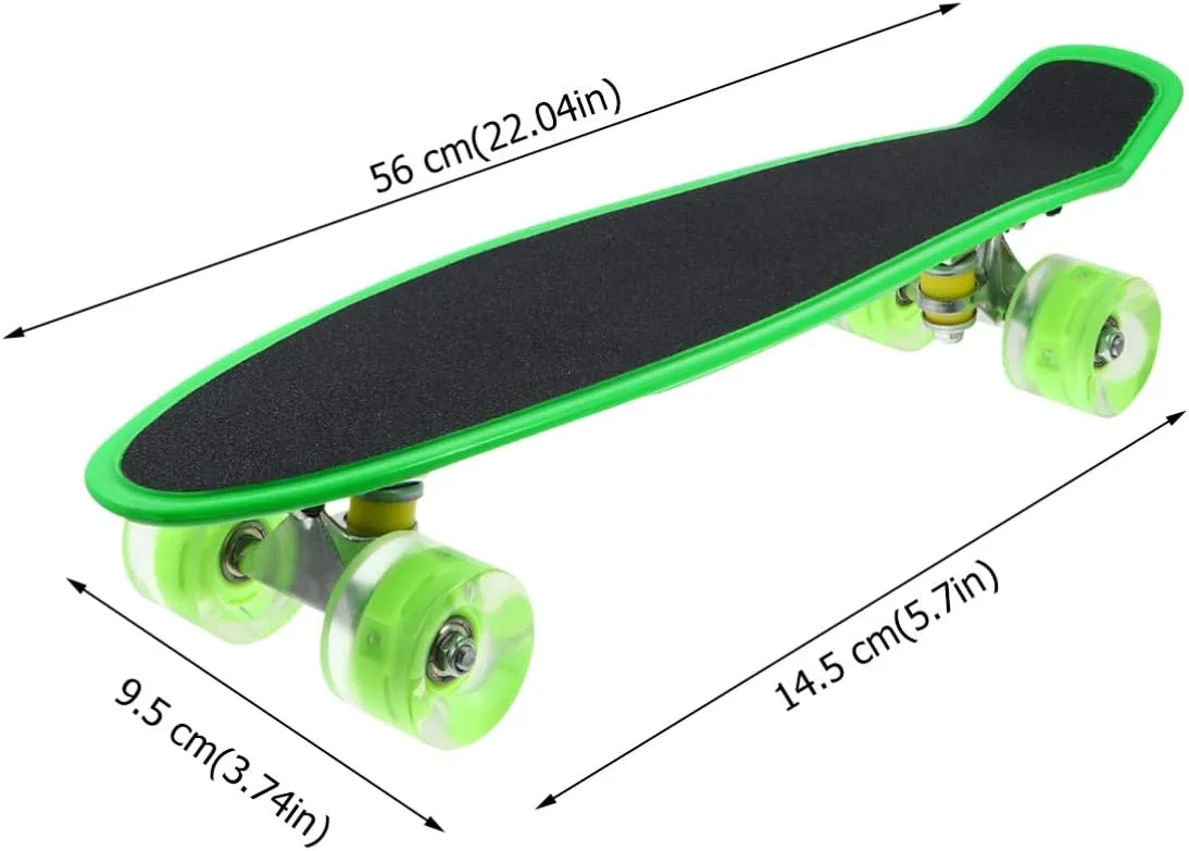 TOYANDONA Frosted Skateboard Outdoor Scooter with Four Wheels Skid Design Smooth Sliding and High Elastic PU Pads