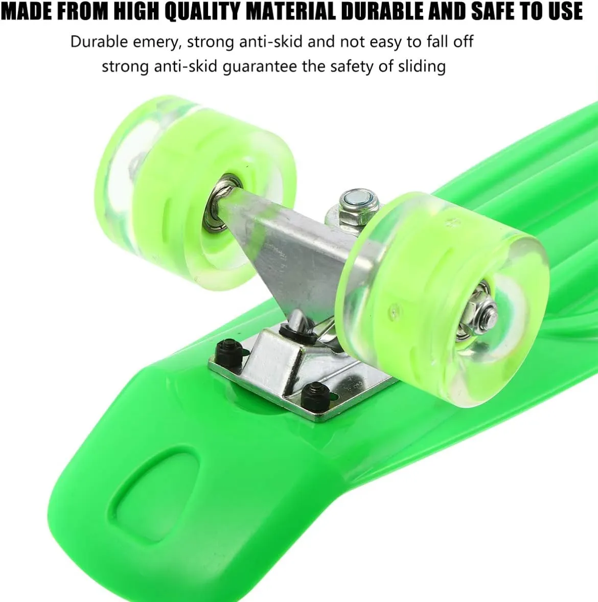 TOYANDONA Frosted Skateboard Outdoor Scooter with Four Wheels Skid Design Smooth Sliding and High Elastic PU Pads