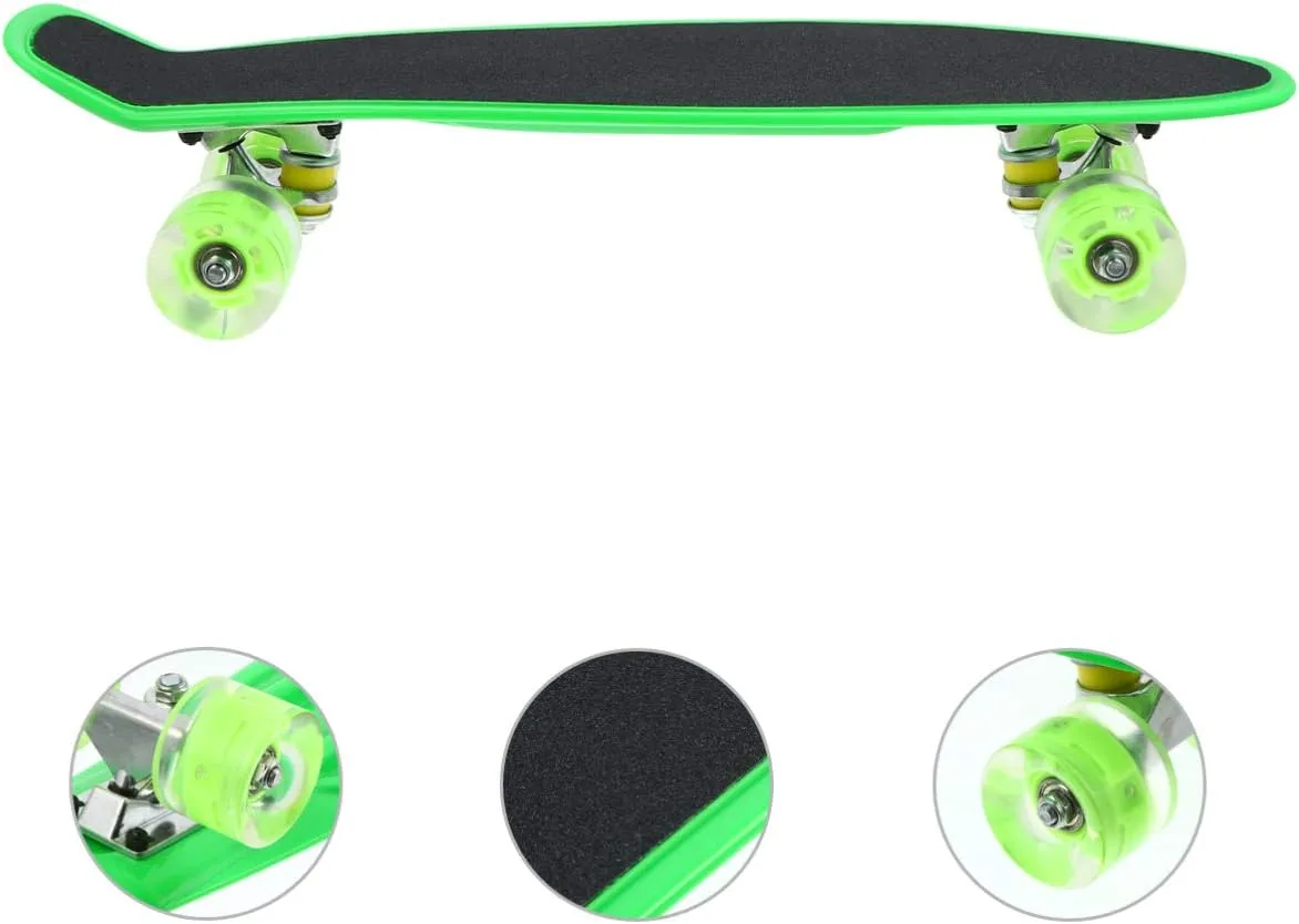 TOYANDONA Frosted Skateboard Outdoor Scooter with Four Wheels Skid Design Smooth Sliding and High Elastic PU Pads