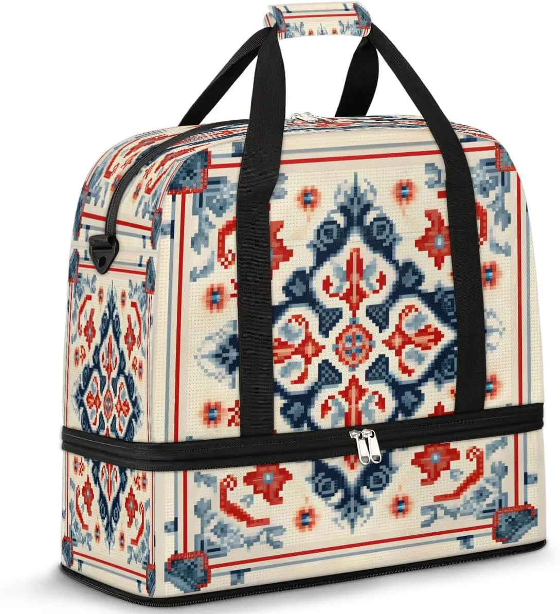 Traditional Cross Travel Duffel Bag, Travel Essentials, Gym Bag for Women, Weekender Overnight Bag With Shoes Compartment, Carry On Bags for Airplanes