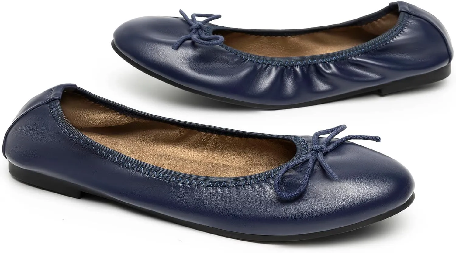 Trary Flats for Women, Ballet Flats with Bow, Dress Flats Shoes Comfortable