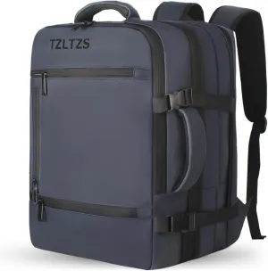 Travel Backpack, Carry On Backpack Airline Approved,Extra Large Expandable Waterproof, 17.3inch Laptop Backpack USB Charging Port, Business College Rucksack Backpack Gifts for Men Women, Blue