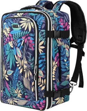 Travel Carry On 17.5" Laptop Expandable Backpack for Men Women, Personal Item Bag Waterproof Airline Approved with USB Charging Hole 3 Packing Cubes, Large Weekender Daypack Business Luggage Suitcase