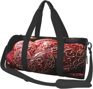 Travel Duffle Bag Weekender Bags for Men Women with Shoe Compartment Large Capacity Weekender Overnight Bag Romance Love Carry On Tote Bags Sport Gym Bag for Travel Yoga, Black, One Size