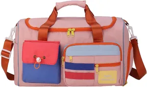 Travel Duffle Bag,Waterproof Weekender Bag Gym Bags With Shoes Compartment & Wet Compartment For Men Women,Hospital Bag