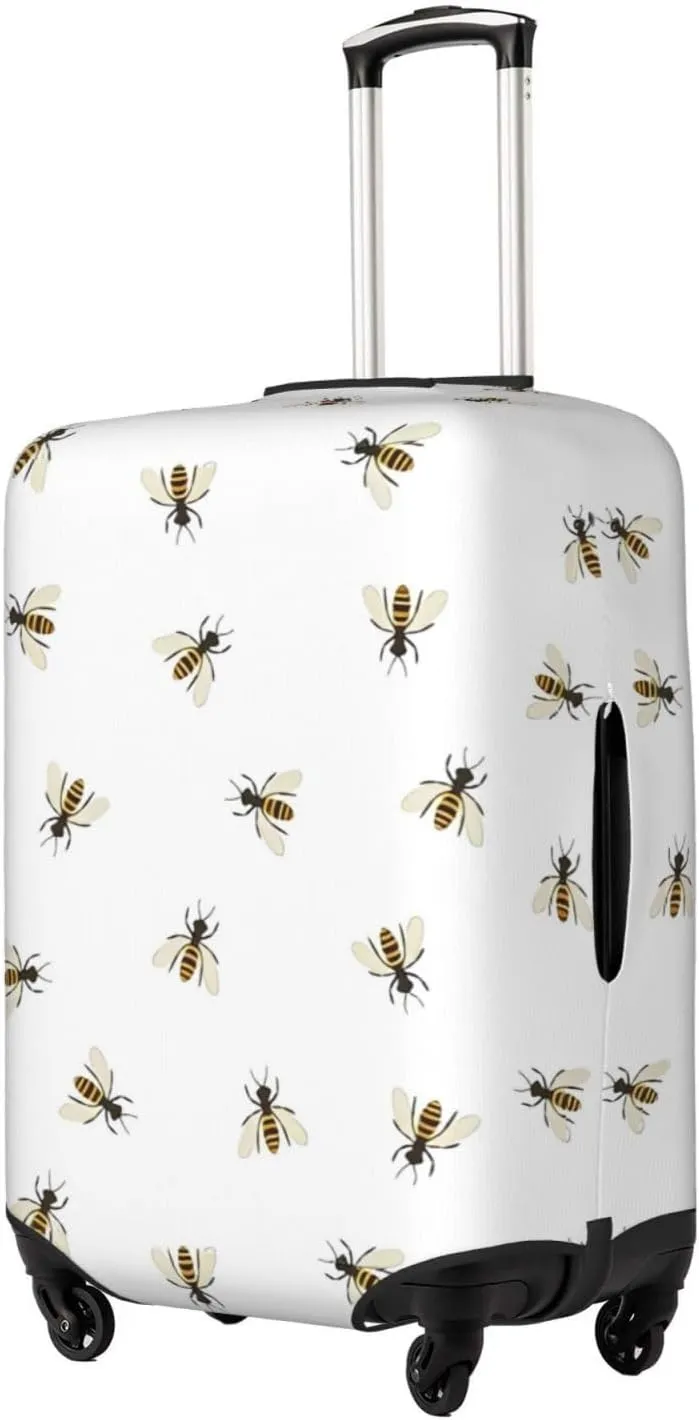 Travel Luggage Cover Suitcase Elastic Washable Bees 2 Suitcase Protector Bag,Spandex Double-Sided Baggage Covers,X-Large
