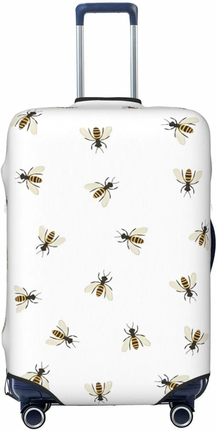 Travel Luggage Cover Suitcase Elastic Washable Bees 2 Suitcase Protector Bag,Spandex Double-Sided Baggage Covers,X-Large