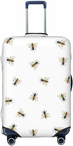 Travel Luggage Cover Suitcase Elastic Washable Bees 2 Suitcase Protector Bag,Spandex Double-Sided Baggage Covers,X-Large