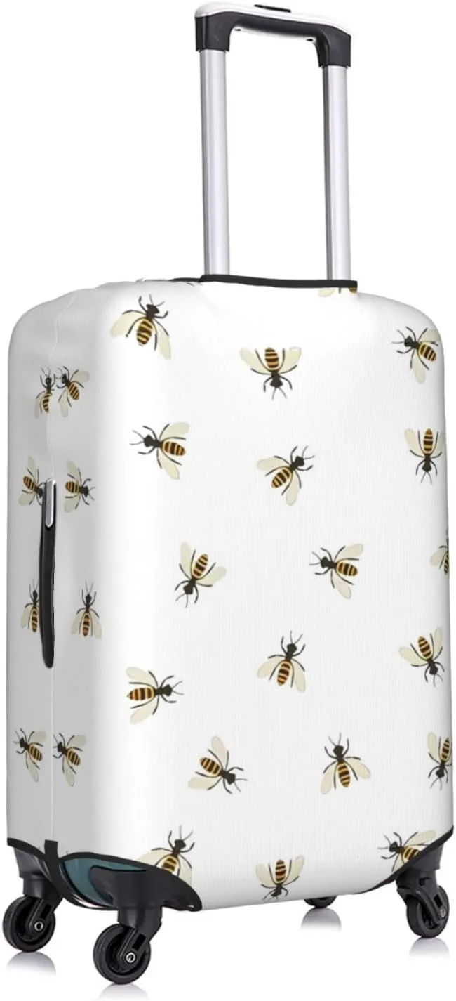 Travel Luggage Cover Suitcase Elastic Washable Bees 2 Suitcase Protector Bag,Spandex Double-Sided Baggage Covers,X-Large