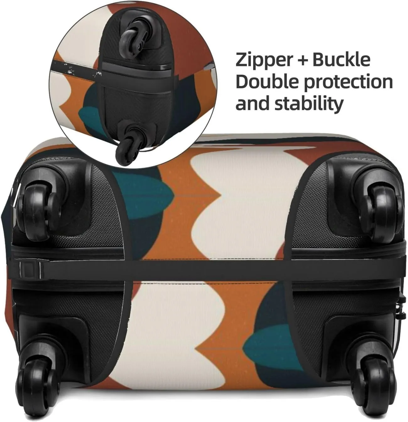 Travel Luggage Cover Suitcase Elastic Washable Boho Moon River Mountains Suitcase Protector Bag,Dust-Proof With Zipper Closure Baggage Covers For Kid Adult,Small