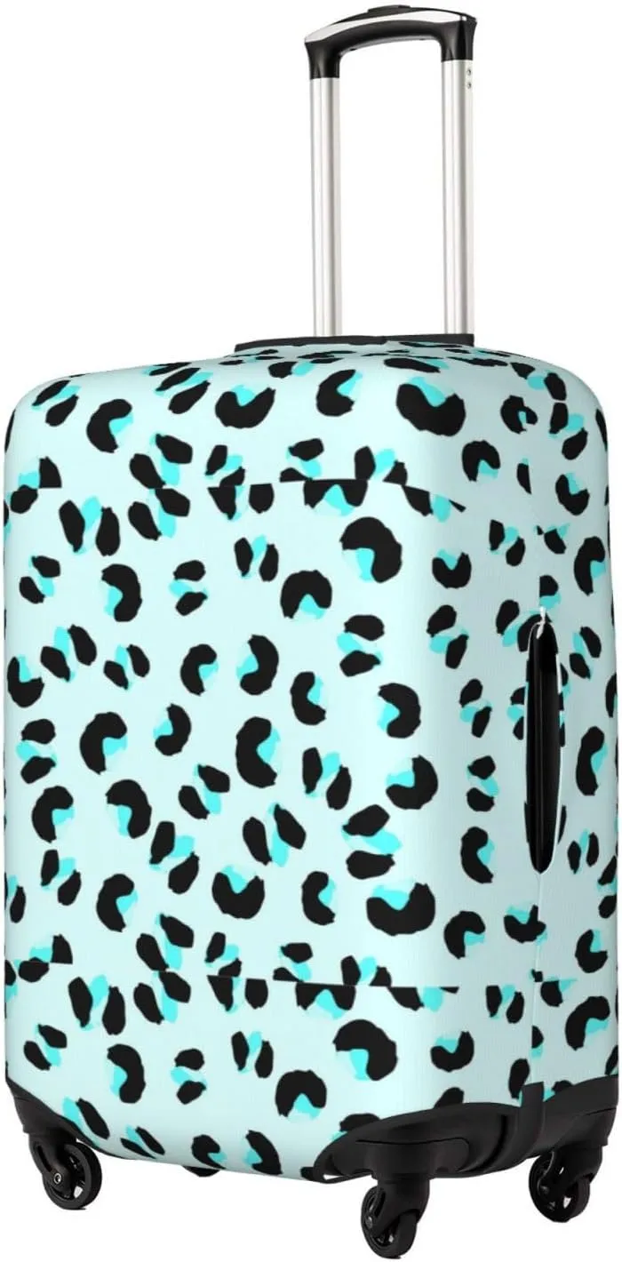 Travel Luggage Cover Suitcase Elastic Washable Leopard Print Animal Skin Suitcase Protector Bag,Spandex With Zipper Closure Baggage Covers,Large