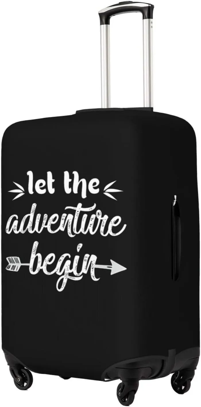 Travel Luggage Cover Suitcase Elastic Washable Let The Adventure Begin Suitcase Protector Bag,Anti-Scratch Double-Sided Baggage Covers,X-Large