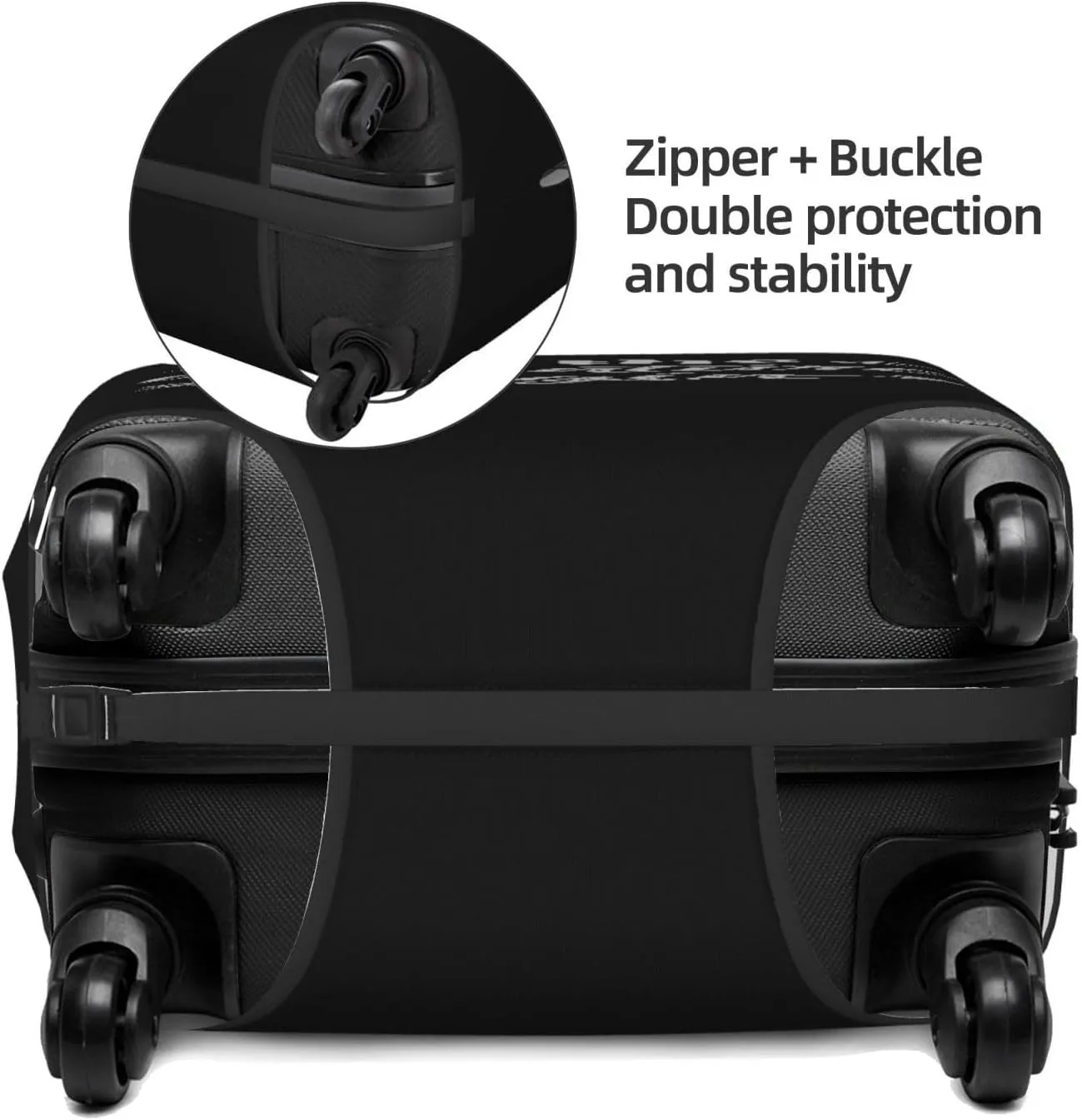Travel Luggage Cover Suitcase Elastic Washable Let The Adventure Begin Suitcase Protector Bag,Anti-Scratch Double-Sided Baggage Covers,X-Large