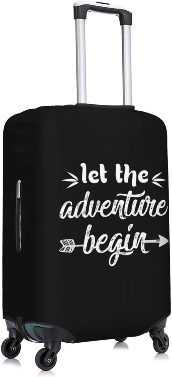 Travel Luggage Cover Suitcase Elastic Washable Let The Adventure Begin Suitcase Protector Bag,Anti-Scratch Double-Sided Baggage Covers,X-Large