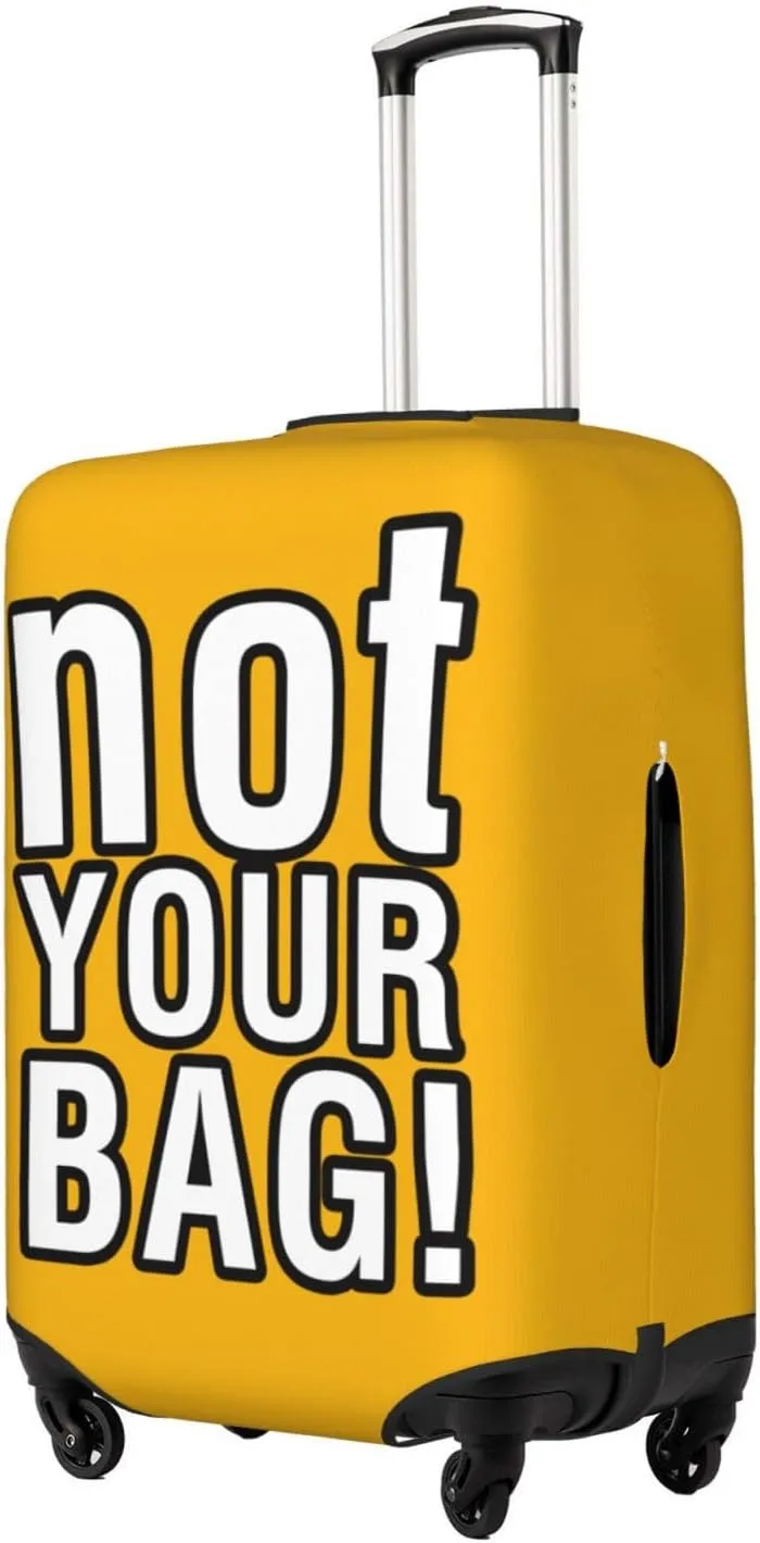 Travel Luggage Cover Suitcase Elastic Washable Not Your Bag Yellow Suitcase Protector Bag,Spandex With Zipper Closure Baggage Covers For Kid Adult,Large