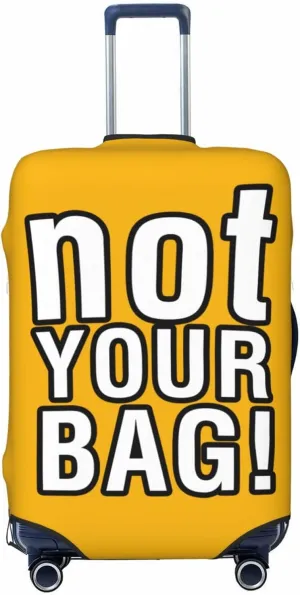 Travel Luggage Cover Suitcase Elastic Washable Not Your Bag Yellow Suitcase Protector Bag,Spandex With Zipper Closure Baggage Covers For Kid Adult,Large