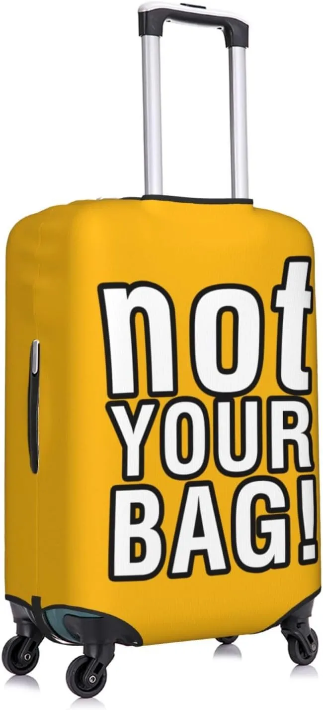 Travel Luggage Cover Suitcase Elastic Washable Not Your Bag Yellow Suitcase Protector Bag,Spandex With Zipper Closure Baggage Covers For Kid Adult,Large