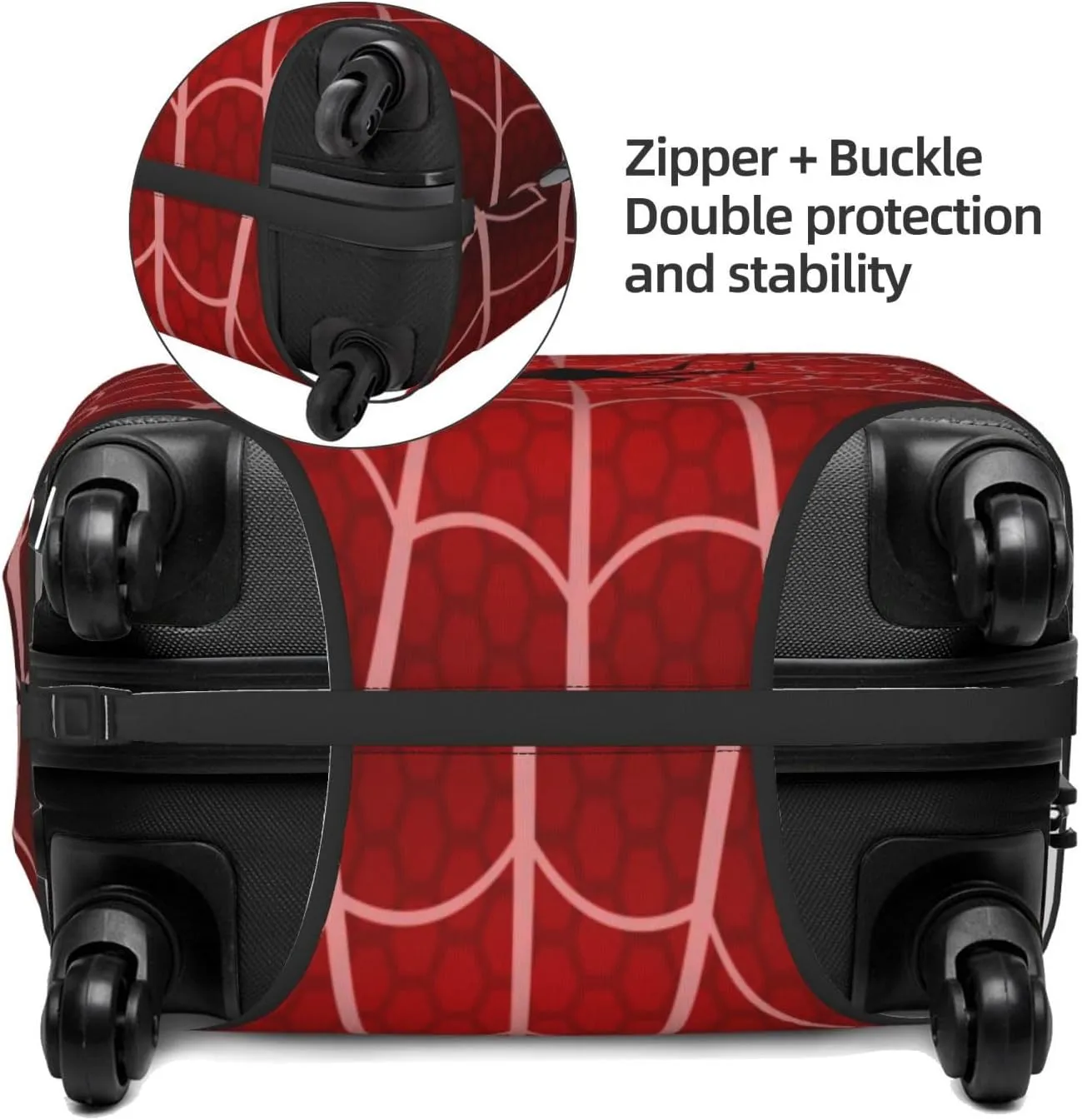 Travel Luggage Cover Suitcase Elastic Washable Spider Cobweb Suitcase Protector Bag,Dust-Proof With Zipper Closure Baggage Covers,X-Large