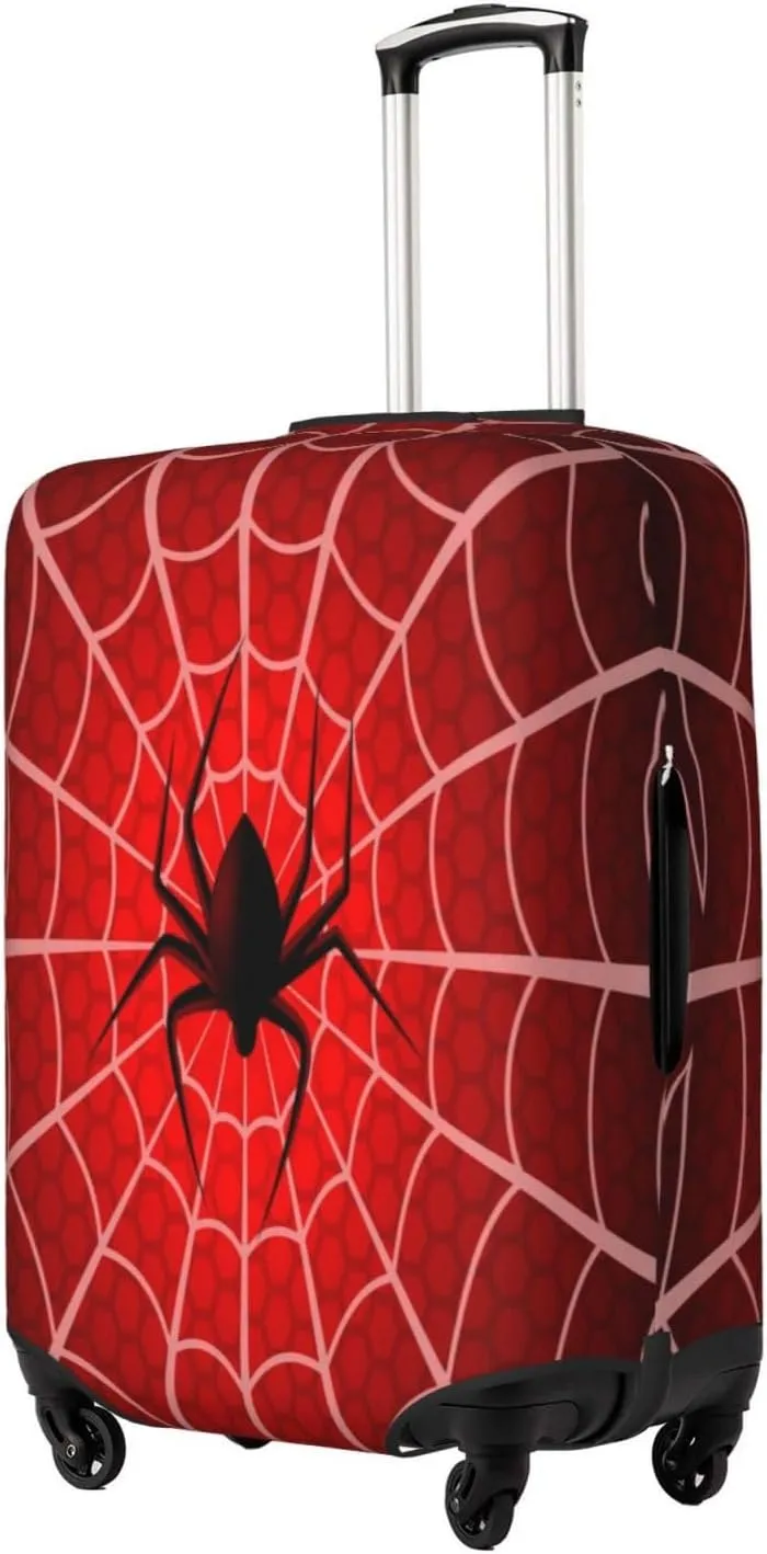 Travel Luggage Cover Suitcase Elastic Washable Spider Cobweb Suitcase Protector Bag,Dust-Proof With Zipper Closure Baggage Covers,X-Large